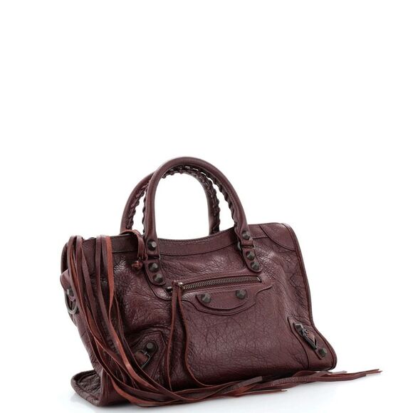 Balenciaga City Classic Studs Bag Leather Small Red - Picture 4 of 11